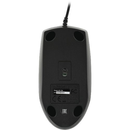Мышь проводная A4Tech OP-720 черный, 1200 dpi, USB, кнопки - 3