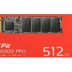 Накопитель SSD ADATA XPG GAMMIX S70 BLADE, 512Gb, PCIe 4.0 x4, M.2 2280, NVMe, R/W 7200/2600, с радиатором
