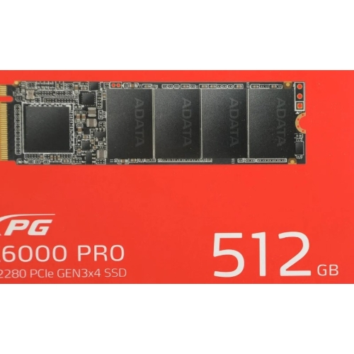Накопитель SSD ADATA XPG GAMMIX S70 BLADE, 512Gb, PCIe 4.0 x4, M.2 2280, NVMe, R/W 7200/2600, с радиатором