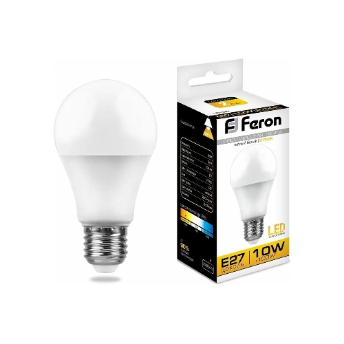 Лампа светодиодная Feron LB-92 10W 230V E27 2700K A60
