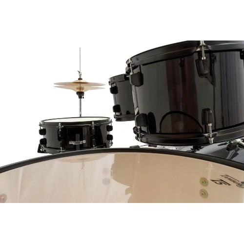 Барабанная установка TAMBURO T5P20DARK из 5 барабанов: 22" бочка, 10" и 12" подвесные томы, 16" напольный том, 14х5.5 малый барабан, фурнитура черного цвета, цвет: черный