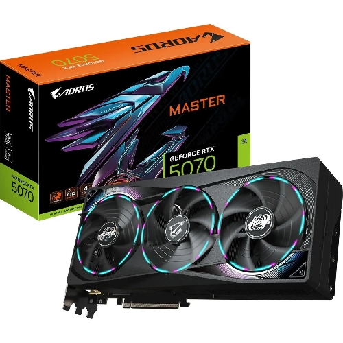 Видеокарта Gigabyte PCI-E GV-N5070AORUS M-12GD 1.0 NVIDIA GeForce RTX 5070 12Gb 192bit GDDR7 2805/28000 HDMIx1 DPx3 HDCP Ret