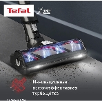 Пылесос вертикальный Tefal X-Force Flex TY9LC1WO серый/синий, питание от аккумулятора, 150 Вт, уборка сухая, пылесборник 0.65 л