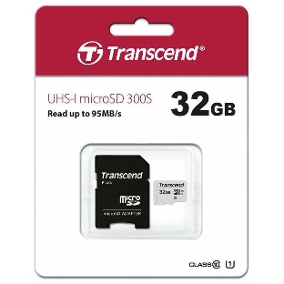 Флеш карта Micro SecureDigital 32Gb Transcend TS32GUSD300S-A MicroSDHC Class 10 UHS-I, SD adapter