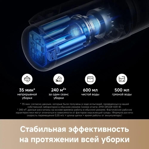 Пылесос вертикальный моющий Trouver K20 Flex Reach черный, питание от аккумулятора, 250 Вт, уборка влажная/сухая, пылесборник 0.6 л