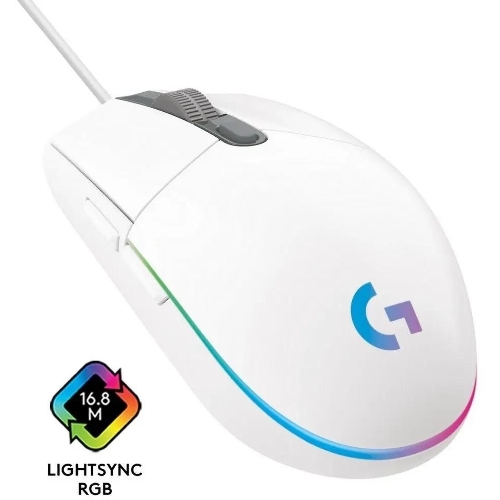Мышь проводная Logitech G102 LIGHTSYNC белый, 8000 dpi, USB, кнопки - 6