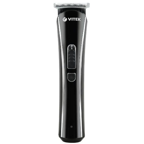 Триммер Vitek VT-2548 BK сеть/аккумулятор. Встроенная аккумуляторная батарея NiMh 2x1,2V AAA 800 mAh. Время зарядки от сети 8ч. Время автономной работы 45мин. Влажная очистка. Детальный триммер. Индикатор зарядки. Число установок длины 8. Максимальная длина стрижки 12мм. Минимальная длина стрижки 0,4. Способ регулировки длины регулировкой длины лезвий/сменой насадок. Материал лезвий высокачественная сталь. Число насадок 5. Стрижка бороды. Триммер для носа/ушей. Насадка для бритья. Аксессуары: Щеточка, смазочное масло.