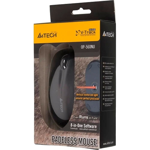 Мышь проводная A4Tech OP-560NU черный, 1200 dpi, USB, кнопки - 3