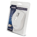 Мышь беспроводная SVEN RX-425W белый, 1600 dpi, радиоканал, USB, кнопки - 6