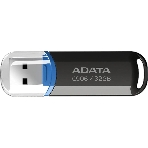 Флешка USB ADATA C906 (AC906-32G-RBK), 32Gb, USB 2.0, R/W 15/5, черный/синий