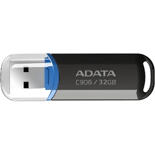 Флешка USB ADATA C906 (AC906-32G-RBK), 32Gb, USB 2.0, R/W 15/5, черный/синий