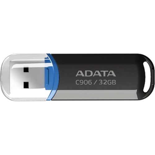 Флешка USB ADATA C906 (AC906-32G-RBK), 32Gb, USB 2.0, R/W 15/5, черный/синий