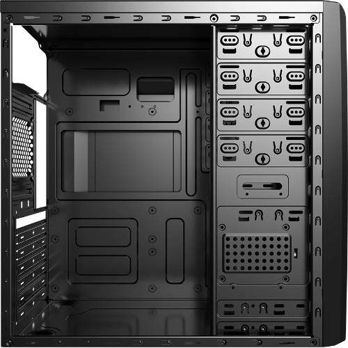 Компьютерный корпус Aerocool/Formula CS-1101 черный без БП ATX 2x120мм 1x140мм 2xUSB 2.0 1xUSB 3.0 audio
