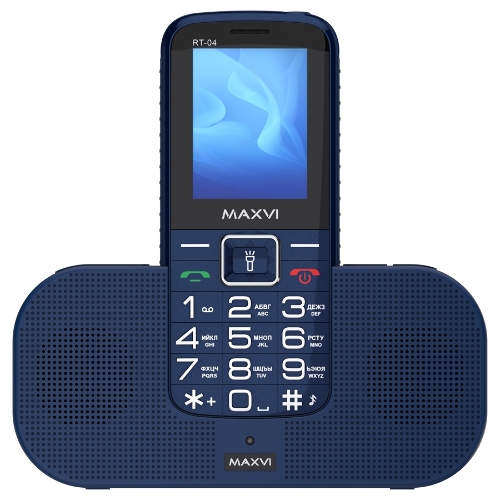 Мобильный телефон Maxvi RT-04 + док-станция, синий
