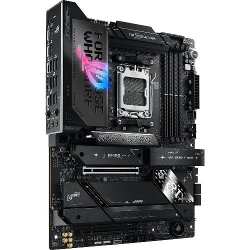Материнская плата ASUS ROG STRIX X870E-E GAMING WIFI, AM5, AMD X870E, 4xDDR5, 4xSATA, 5xM.2, 1xPCI-E 5.0 x16, 1xPCI-E 4.0 x4, 1xHDMI, 1xUSB-C 3.2 Gen 2, 1xUSB-C 3.2 Gen 2x2, 2xUSB-C 4.0, 1x 5Gb LAN, 9xUSB-A 3.2 Gen 2, 2x3.5 мм, TOSLINK, 1xWi-Fi 7, ATX