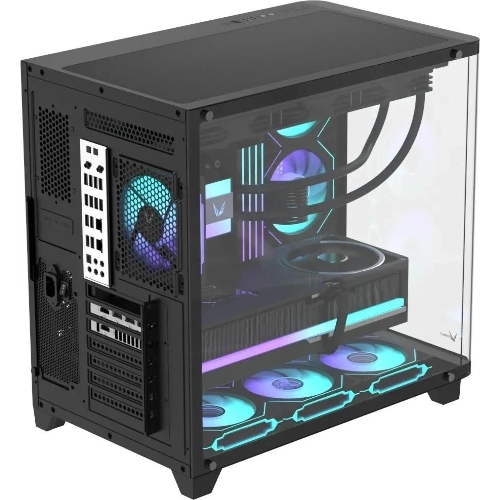 Компьютерный корпус AeroCool/Formula Crystal U2 Floe черный без БП ATX 1xUSB 2.0 1xUSB 3.0 1xUSB3.1 audio bott PSU