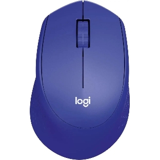 Мышь беспроводная Logitech M330 SILENT PLUS синий, 1000 dpi, радиоканал, USB, кнопки - 3