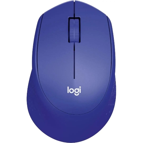 Мышь беспроводная Logitech M330 SILENT PLUS синий, 1000 dpi, радиоканал, USB, кнопки - 3