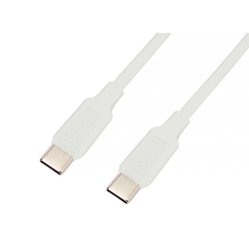 Кабель USB2.0 Cablexpert CC-USB2-CMCM-60-1M-W, Type-C/Type-C, 3А, 60Вт, PD/QC3.0, медь, 1м, белый, пакет