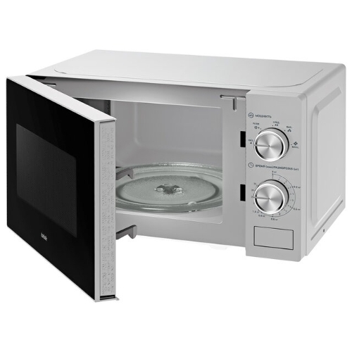 Микроволновая печь BBK 20MWS-764M/S серебристый, 20 л, 700 Вт, переключатели - поворотный механизм
