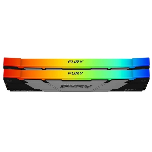 Оперативная память Kingston Fury Renegade, DDR4, 16GB (2x8GB), 3600MHz, CL16, DIMM, с радиаторами, RGB, серый/черный