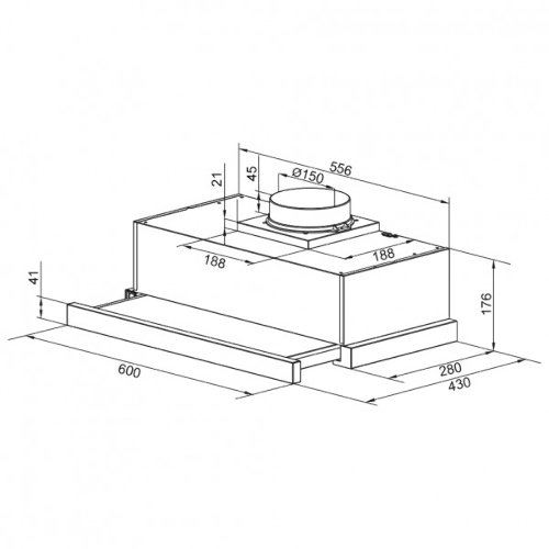 Вытяжка встраиваемая Zigmund & Shtain K 017.6 X бежевый, 60 см, 700 куб. м/ч, 51 дБ