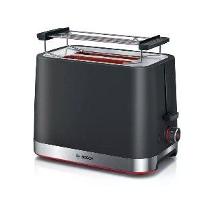Тостер Bosch TAT4M223 черный, 970 Вт, 2 слота