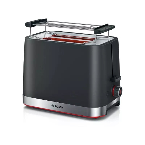 Тостер Bosch TAT4M223 черный, 970 Вт, 2 слота