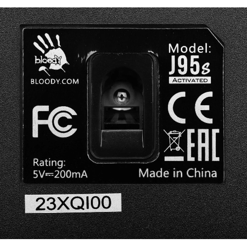 Мышь проводная A4Tech Bloody J95s черный, 8000 dpi, USB, кнопки - 9