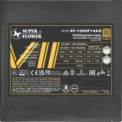 Блок питания Super Flower Leadex VII XG 1000W ATX 3.1 черный (SF-1000F14XG)
