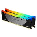 Оперативная память Kingston Fury Renegade, DDR4, 16GB (2x8GB), 3600MHz, CL16, DIMM, с радиаторами, RGB, серый/черный