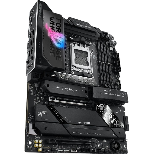 Материнская плата ASUS ROG STRIX X870E-E GAMING WIFI, AM5, AMD X870E, 4xDDR5, 4xSATA, 5xM.2, 1xPCI-E 5.0 x16, 1xPCI-E 4.0 x4, 1xHDMI, 1xUSB-C 3.2 Gen 2, 1xUSB-C 3.2 Gen 2x2, 2xUSB-C 4.0, 1x 5Gb LAN, 9xUSB-A 3.2 Gen 2, 2x3.5 мм, TOSLINK, 1xWi-Fi 7, ATX