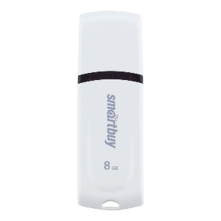 Флешка USB Smartbuy Paean (SB8GBPN-W), 8Gb, USB 2.0, R/W 15/5, белый