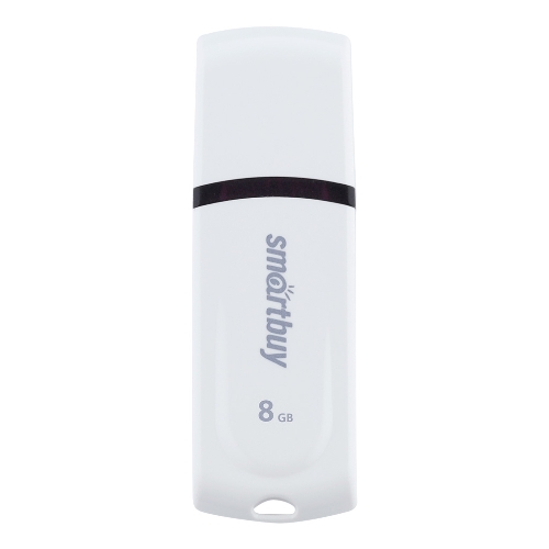 Флешка USB Smartbuy Paean (SB8GBPN-W), 8Gb, USB 2.0, R/W 15/5, белый