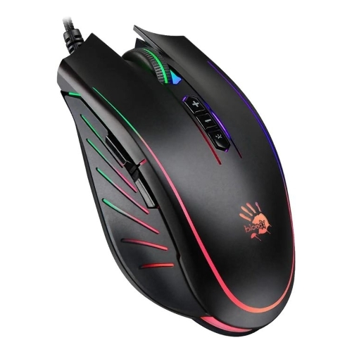 Мышь проводная A4Tech Bloody Q81 черный, 3200 dpi, USB, кнопки - 8