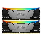 Оперативная память Kingston Fury Renegade, DDR4, 16GB (2x8GB), 3600MHz, CL16, DIMM, с радиаторами, RGB, серый/черный