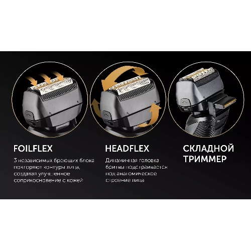 Электробритва Polaris PMF1014 RC PRO черный/графит