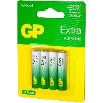 Батарея GP Extra Alkaline 24AXA21-2CRSBC4 AAA (4шт) блистер