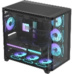 Компьютерный корпус AeroCool/Formula Crystal U2 Floe черный без БП ATX 1xUSB 2.0 1xUSB 3.0 1xUSB3.1 audio bott PSU
