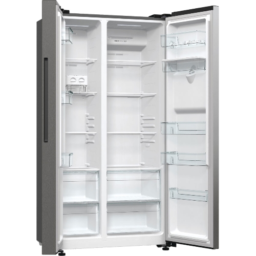 Холодильник Gorenje NRR9185EAXLWD серебристый двухкамерный 353/191л морозилка снизу, No Frost, Side by Side