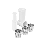 Мясорубка электрическая Sakura SA-6420SW белый, 1500 Вт, 1.4 кг/мин, реверс, защита от перегрузки, насадки - 4