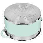 Кастрюля LARA LR02-545 MINT 26x14 см, 7,2 л, носик, индукционное дно, крышка с бортом, нержавеющая сталь