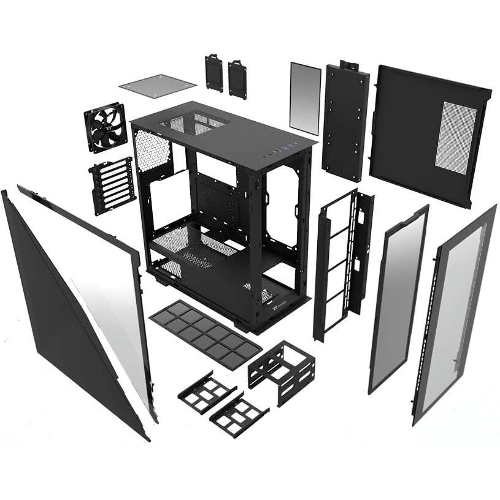 Компьютерный корпус Thermaltake Divider 300 TG черный без БП ATX 2x120мм 2xUSB 3.0 1xUSB3.1 audio front door bott PSU