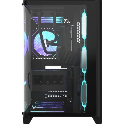 Компьютерный корпус AeroCool/Formula Crystal U2 Floe черный без БП ATX 1xUSB 2.0 1xUSB 3.0 1xUSB3.1 audio bott PSU