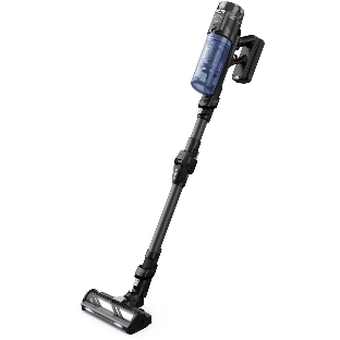 Пылесос вертикальный Tefal X-Force Flex TY9LC1WO серый/синий, питание от аккумулятора, 150 Вт, уборка сухая, пылесборник 0.65 л