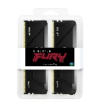 Оперативная память Kingston Fury Beast, DDR4, 32GB (2x16GB), 3200MHz, CL16, DIMM, с радиатором, RGB, черный