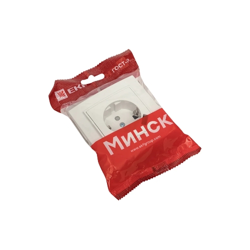 Розетка EKF Минск ERR16-028-100-USB 1-местная СП с/з с защитными шторками 16А белая с USB 1А