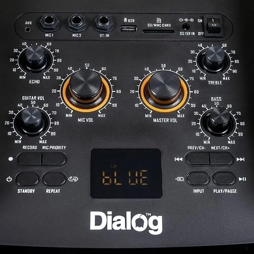 Акустическая колонка Dialog Oscar AO-220 1.0, 100W RMS, Караоке с беспр. микр, BT/FM/USB/SD/GT