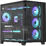 Компьютерный корпус AeroCool/Formula Crystal U2 Floe черный без БП ATX 1xUSB 2.0 1xUSB 3.0 1xUSB3.1 audio bott PSU