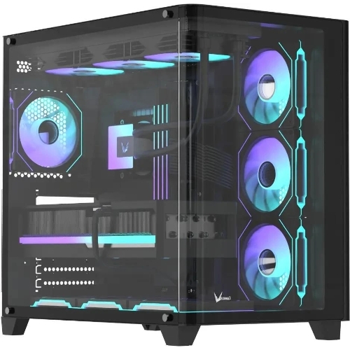 Компьютерный корпус AeroCool/Formula Crystal U2 Floe черный без БП ATX 1xUSB 2.0 1xUSB 3.0 1xUSB3.1 audio bott PSU